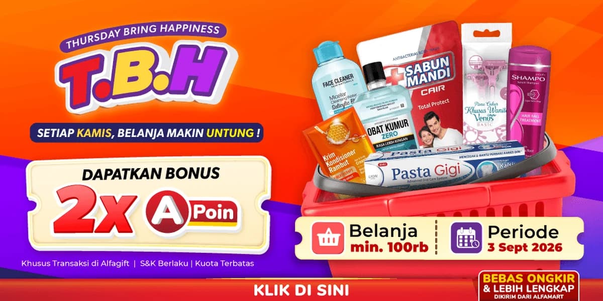T.B.H — setiap Kamis, belanja makin untung