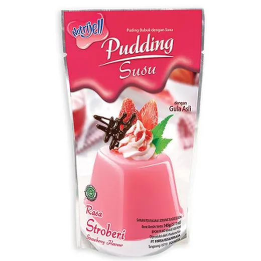 Nutrijell Puding Instan Instan Susu Stroberi 145 g