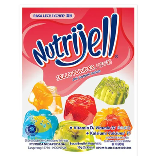 Nutrijell Jeli Serbuk Instan Leci 15 g