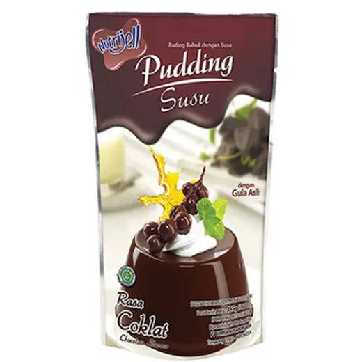 Nutrijell Puding Instan Susu Rasa Coklat Pouch 145 g